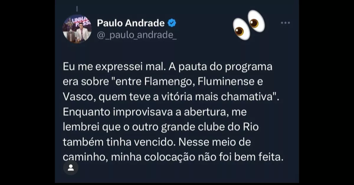 'Calada vence': jornalista que ignorou Botafogo se justifica e piora situação