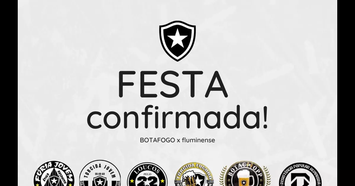 Movimento 'Ninguém Ama Como a Gente' confirma festa em Botafogo x Fluminense