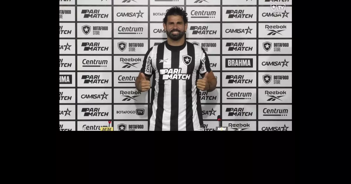 Diego Costa veste a camisa e é apresentado pelo Botafogo; confira coletiva completa