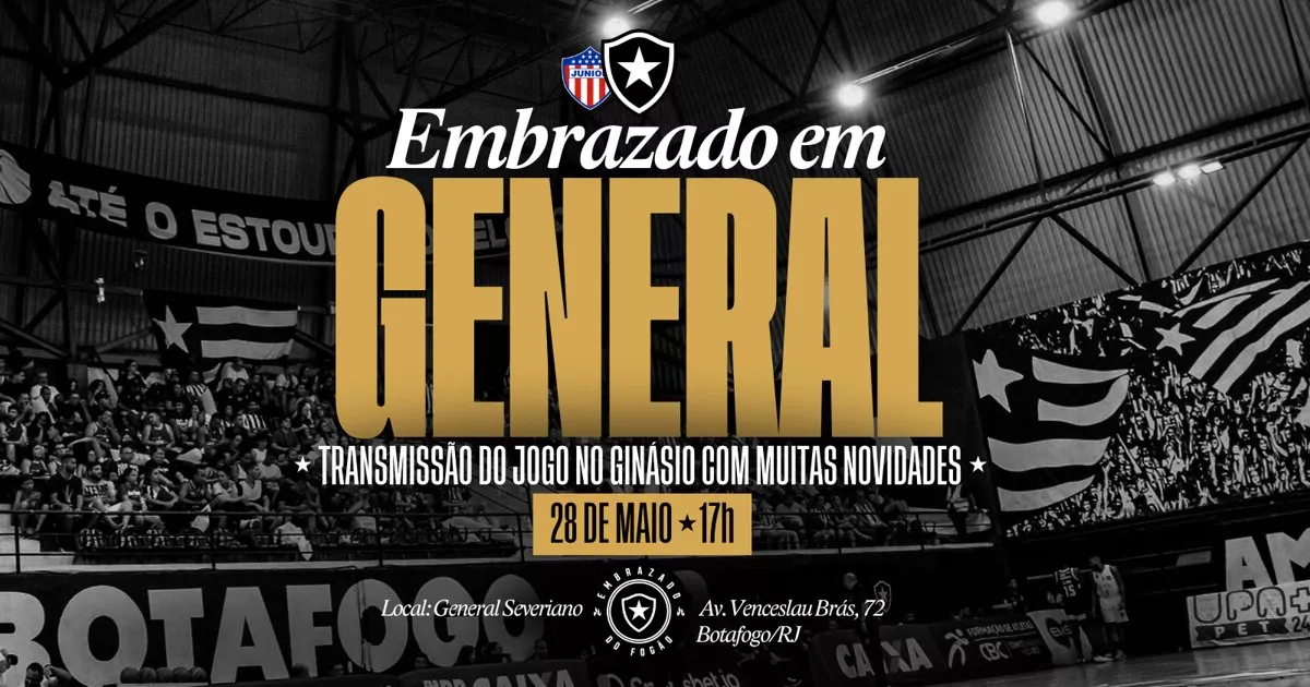 Imperdível! Telão Gigante em General Severiano para Junior Barranquilla x Botafogo