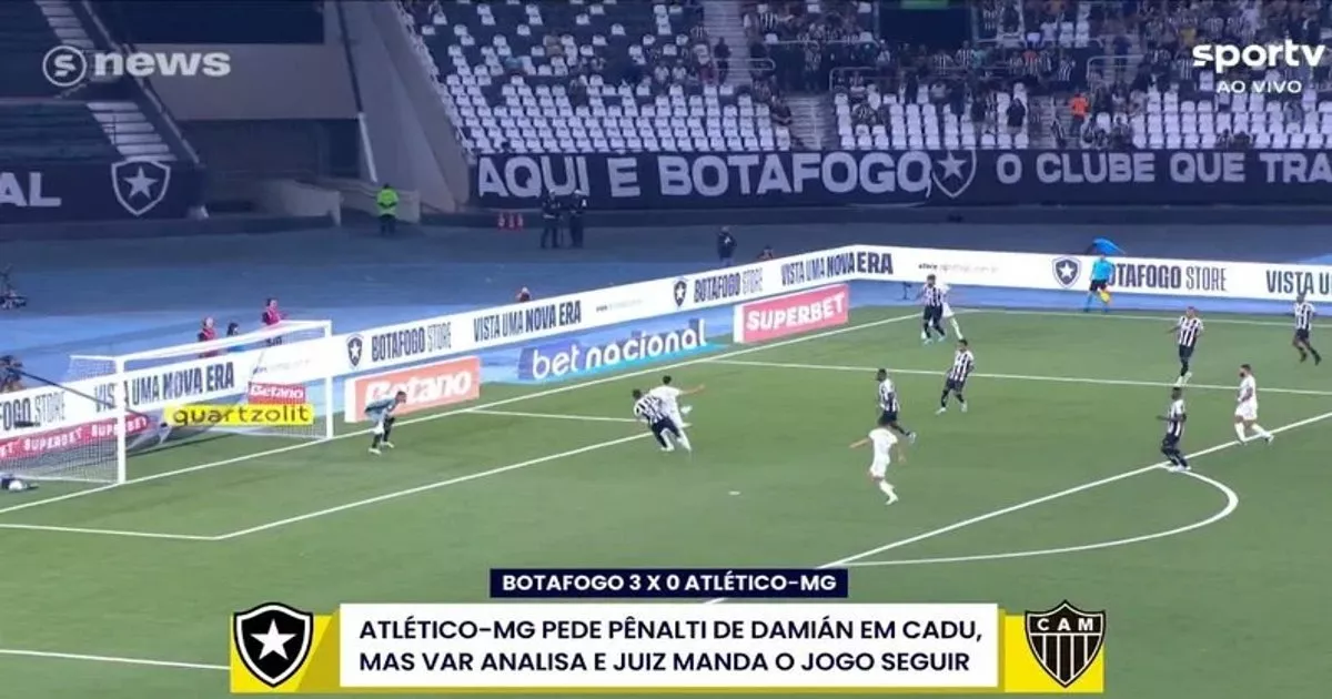 Gustavo Scarpa Ironiza "Pênalti" em Atlético-MG x Botafogo; Comentaristas Opinam