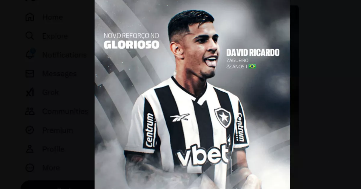 Botafogo Anuncia Reforço: David Ricardo é o Novo Zagueiro do Glorioso para 2025