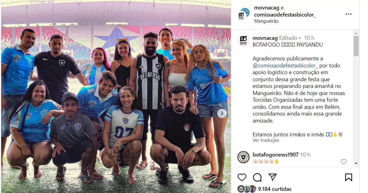 Torcida do Botafogo Preparando Grande Festa na Supercopa do Brasil em Belém